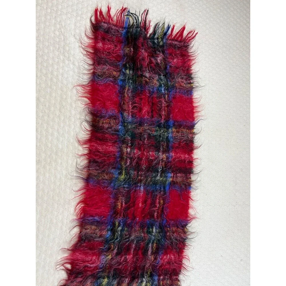 Andrew Stewart Mohair Wool Scarf Vintage Scotland 60's | Royal Stewart | 50L 12W